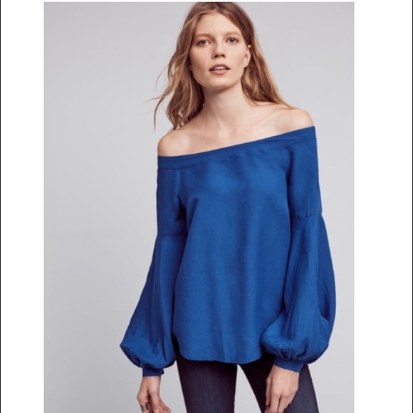 HP! Anthropologie Floreat Off The Shoulder Top - Picture 2 of 8